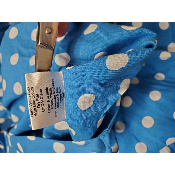 Miguelina Polka Dot Dragonfly Embroidered Lace Hem Mini Skirt Whimsical Beachy - Picture 6 of 7